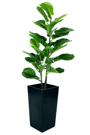 Vysoký květináč Parma granite v 35 cm š 19 cm, antracitová barva